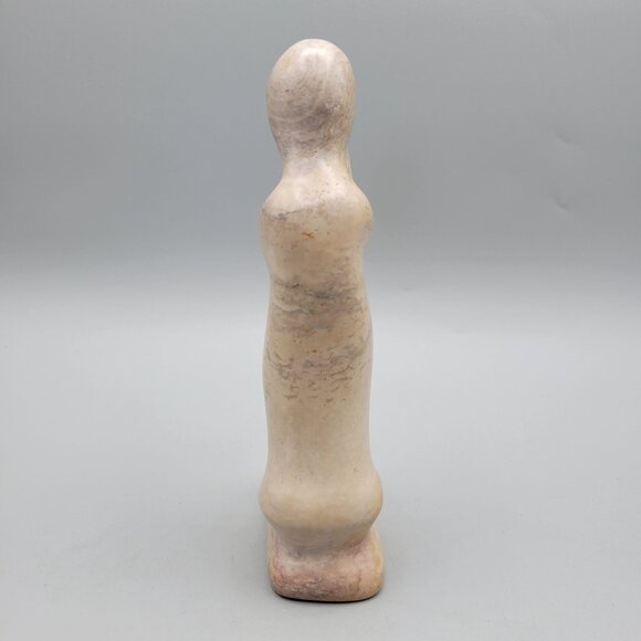 Abstract Kneeling Figurine Soap Stone Praying Pregnant Woman Fertility Symbol - Picture 4 of 6